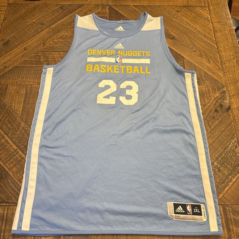 Adidas NBA Denver Nuggets Reversible Basketball Jersey Mens 2XL XXL Sewn